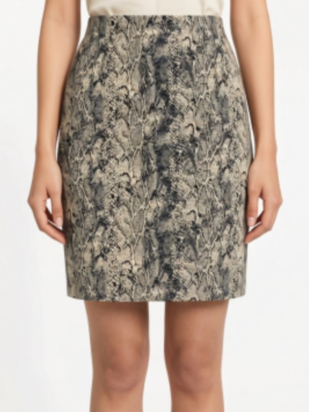 NEW Talbots Petite Snake Print Pencil Skirt Reptile Career Office Stretch 2P